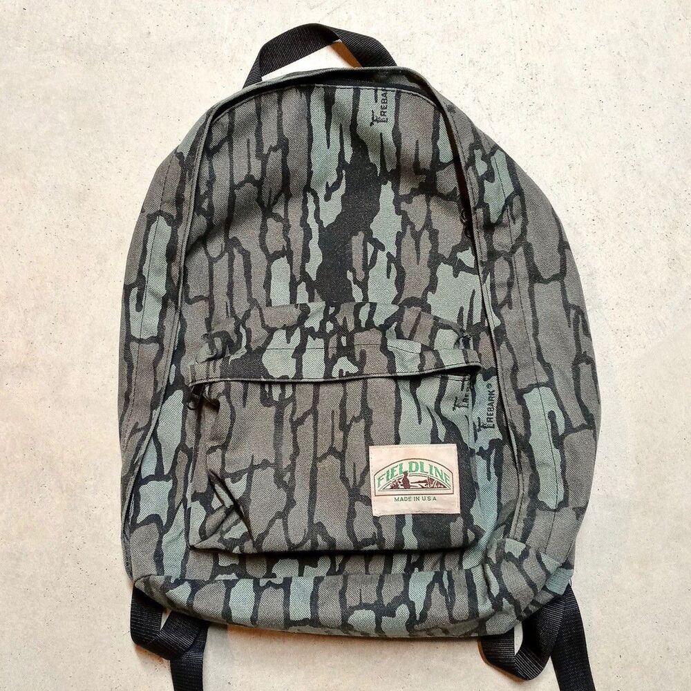 Vintage Trebark Made In USA Camouflage Backpack Fieldline Hunting